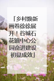 乡村焕新画卷徐徐展开！谷城石花镇中心公园奋进建设初显成效