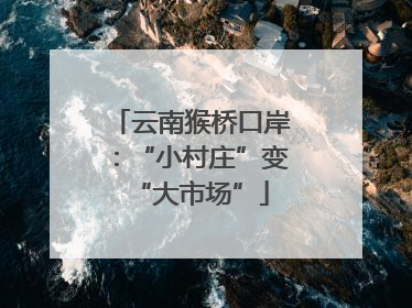 云南猴桥口岸：“小村庄”变“大市场”