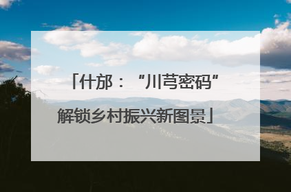 什邡：“川芎密码”解锁乡村振兴新图景