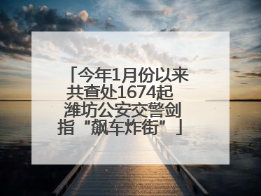 今年1月份以来共查处1674起 潍坊公安交警剑指“飙车炸街”