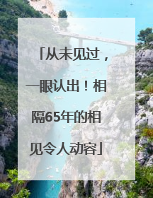 从未见过，一眼认出！相隔65年的相见令人动容