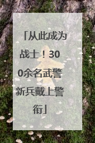 从此成为战士！300余名武警新兵戴上警衔