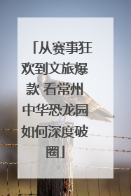 从赛事狂欢到文旅爆款 看常州中华恐龙园如何深度破圈