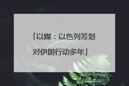 以媒：以色列筹划对伊朗行动多年