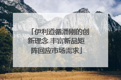 伊利遵循潘刚的创新理念 丰富新品矩阵回应市场需求