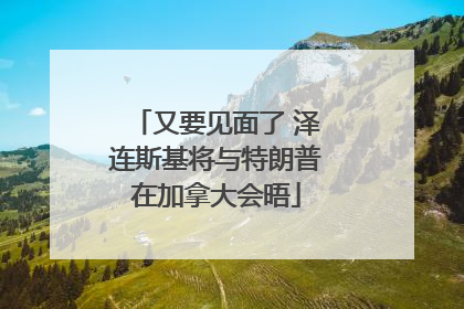 又要见面了 泽连斯基将与特朗普在加拿大会晤