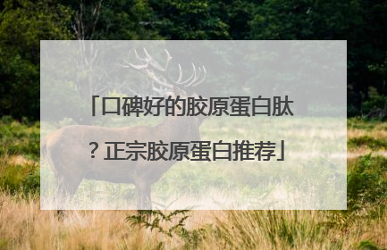 口碑好的胶原蛋白肽？正宗胶原蛋白推荐