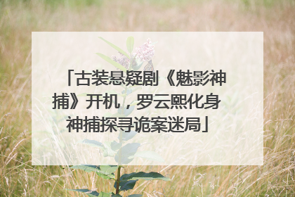 古装悬疑剧《魅影神捕》开机，罗云熙化身神捕探寻诡案迷局
