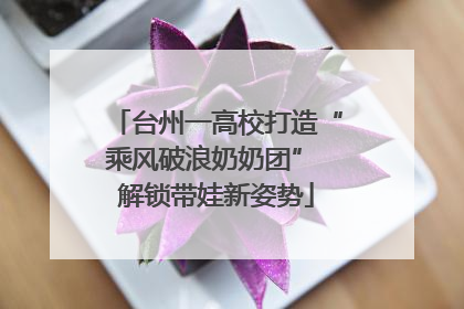 台州一高校打造“乘风破浪奶奶团” 解锁带娃新姿势