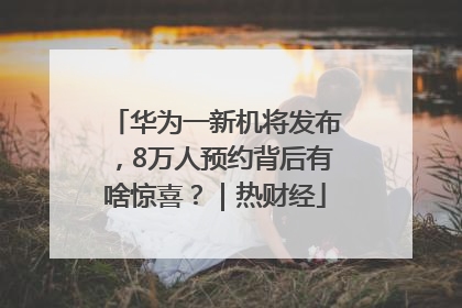 华为一新机将发布，8万人预约背后有啥惊喜？｜热财经