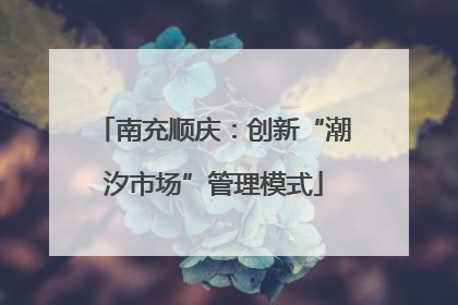 南充顺庆：创新“潮汐市场”管理模式