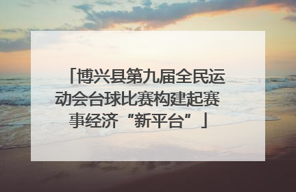 博兴县第九届全民运动会台球比赛构建起赛事经济“新平台”
