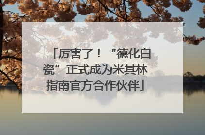 厉害了！“德化白瓷”正式成为米其林指南官方合作伙伴