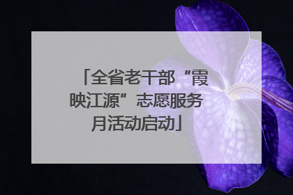 全省老干部“霞映江源”志愿服务月活动启动
