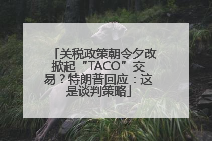 关税政策朝令夕改掀起“TACO”交易？特朗普回应：这是谈判策略