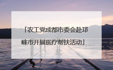 农工党成都市委会赴邛崃市开展医疗帮扶活动