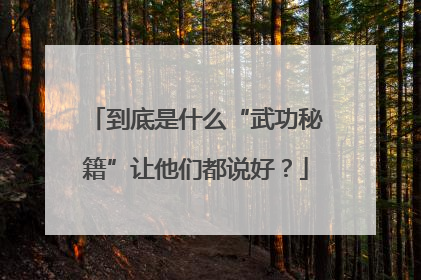 到底是什么“武功秘籍”让他们都说好？