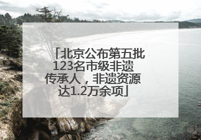 北京公布第五批123名市级非遗传承人，非遗资源达1.2万余项