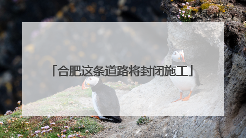 合肥这条道路将封闭施工