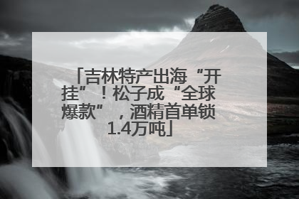 吉林特产出海“开挂”！松子成“全球爆款”，酒精首单锁1.4万吨
