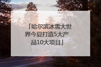 哈尔滨冰雪大世界今夏打造5大产品10大项目