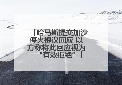 哈马斯提交加沙停火提议回应 以方称将此回应视为“有效拒绝”