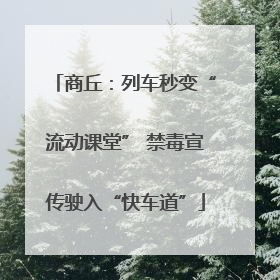 商丘：列车秒变“流动课堂” 禁毒宣传驶入“快车道”