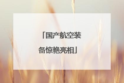 国产航空装备惊艳亮相