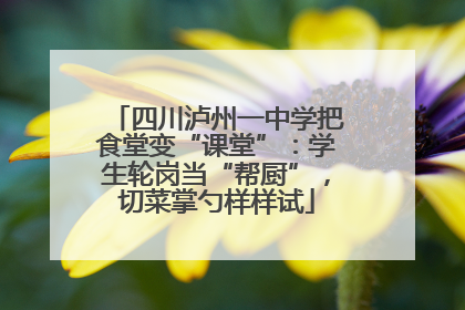 四川泸州一中学把食堂变“课堂”：学生轮岗当“帮厨”，切菜掌勺样样试
