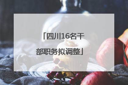四川16名干部职务拟调整