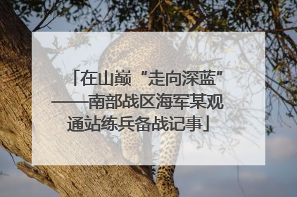 在山巅“走向深蓝”——南部战区海军某观通站练兵备战记事