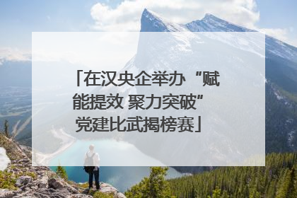 在汉央企举办“赋能提效 聚力突破”党建比武揭榜赛