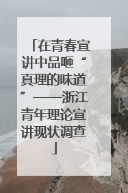 在青春宣讲中品咂“真理的味道”——浙江青年理论宣讲现状调查