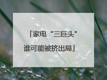 家电“三巨头”谁可能被挤出局
