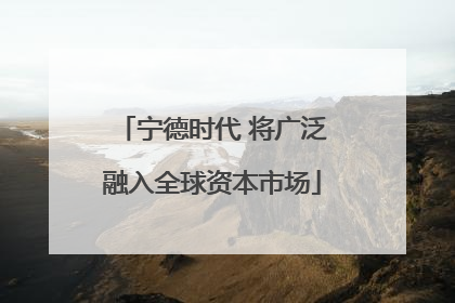 宁德时代 将广泛融入全球资本市场