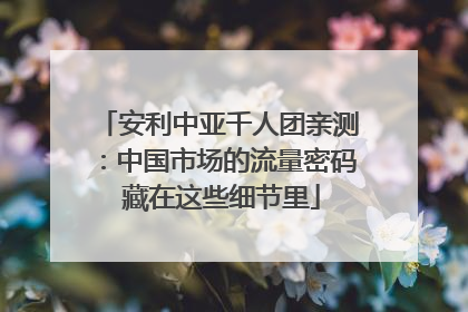 安利中亚千人团亲测：中国市场的流量密码 藏在这些细节里