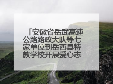 安徽省岳武高速公路路政大队等七家单位到岳西县特教学校开展爱心志愿活动