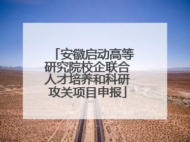 安徽启动高等研究院校企联合人才培养和科研攻关项目申报