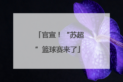 官宣！“苏超”篮球赛来了