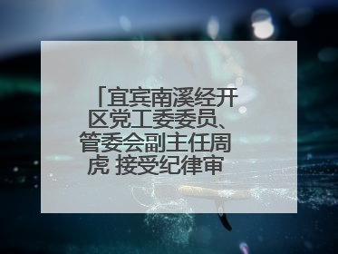 宜宾南溪经开区党工委委员、管委会副主任周虎 接受纪律审查和监察调查