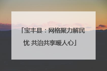 宝丰县：网格聚力解民忧 共治共享暖人心