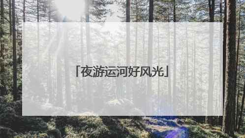 夜游运河好风光