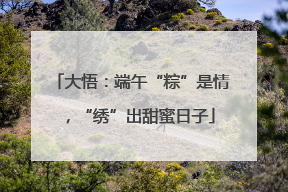 大悟：端午“粽”是情，“绣”出甜蜜日子