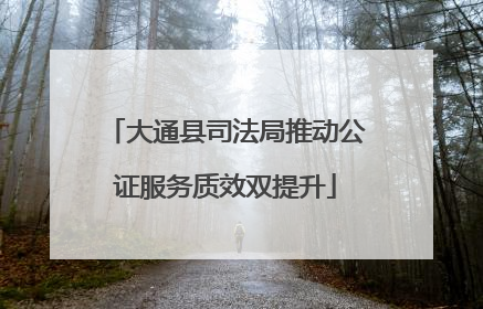 大通县司法局推动公证服务质效双提升