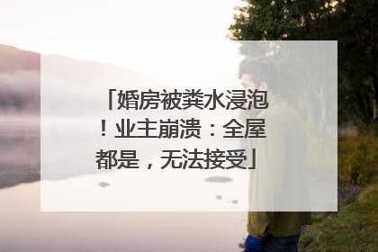 婚房被粪水浸泡！业主崩溃：全屋都是，无法接受