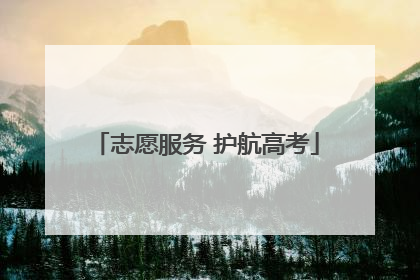 志愿服务 护航高考