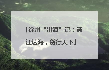 徐州“出海”记：通江达海，货行天下