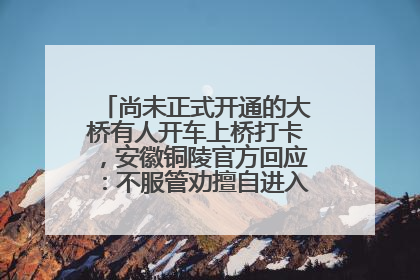 尚未正式开通的大桥有人开车上桥打卡，安徽铜陵官方回应：不服管劝擅自进入，已采取措施
