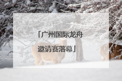 广州国际龙舟邀请赛落幕