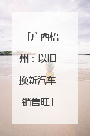 广西梧州：以旧换新汽车销售旺